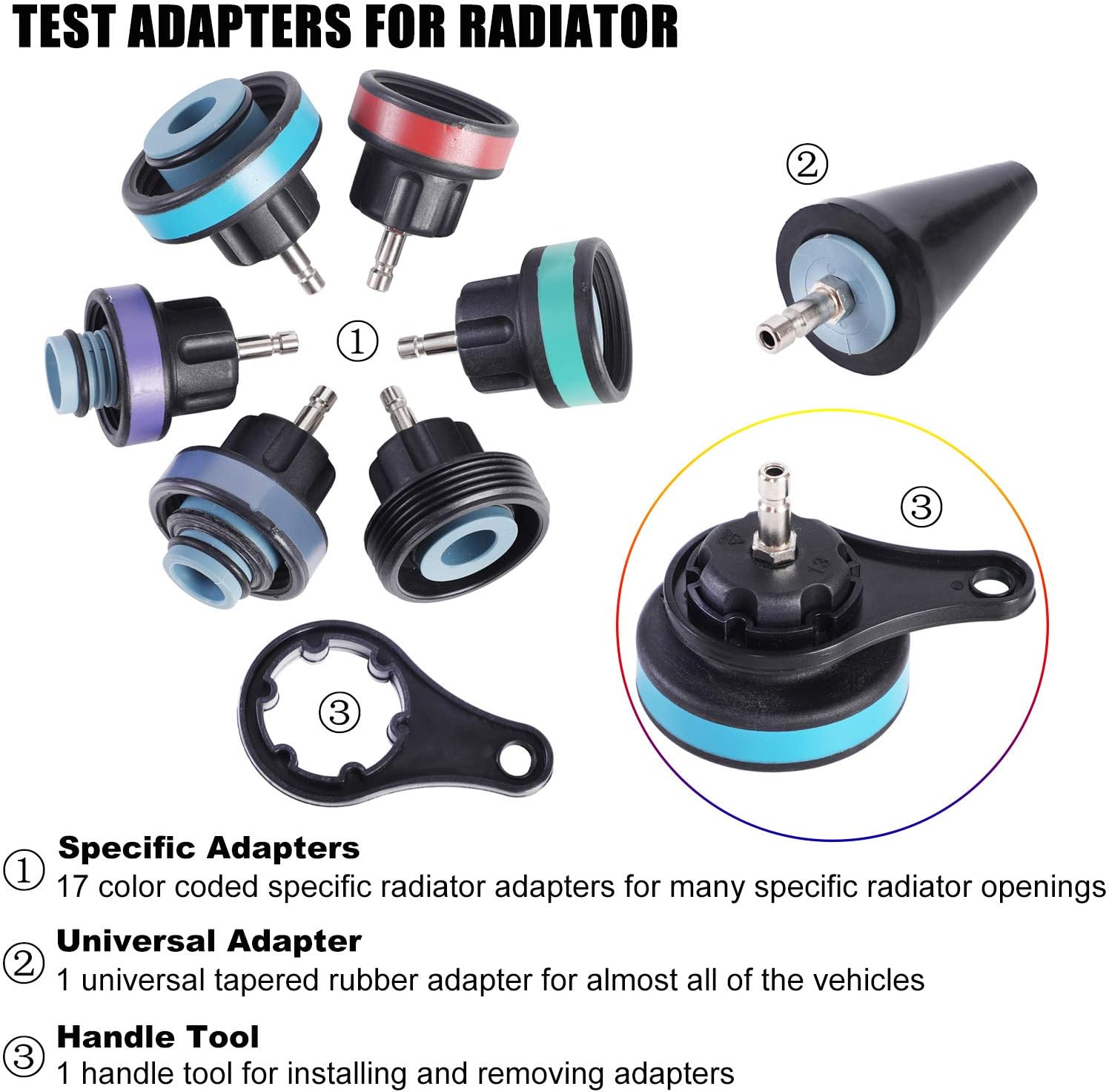 28Pcs Universal Radiator Press - đánh giá và giá Radiator Pressure Tester